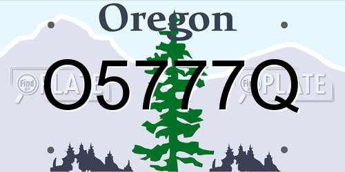 O5777Q Oregon License Plate