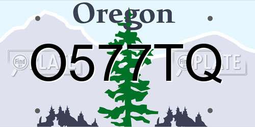 O577TQ Oregon License Plate