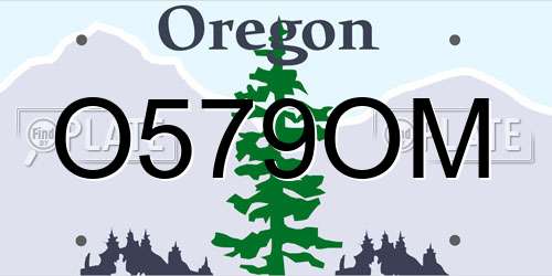 O579OM Oregon License Plate