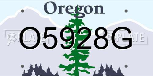 O5928G Oregon License Plate