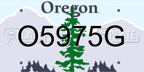 O5975G Oregon License Plate