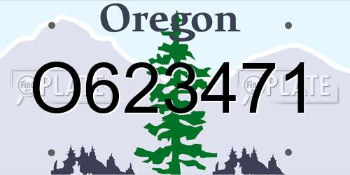 O623471 Oregon License Plate