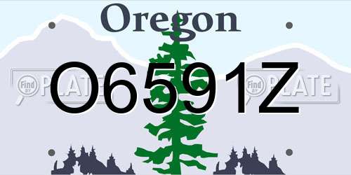 O6591Z Oregon License Plate