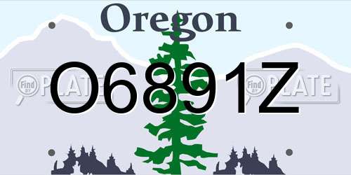O6891Z Oregon License Plate