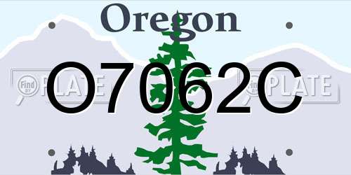 O7062C Oregon License Plate