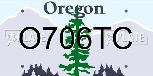 O706TC Oregon License Plate