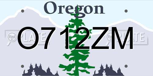 O712ZM Oregon License Plate
