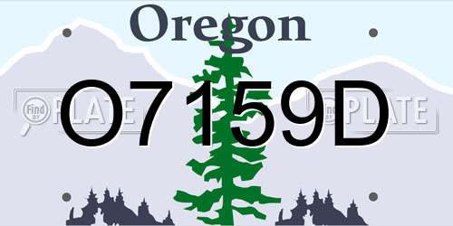 O7159D Oregon License Plate