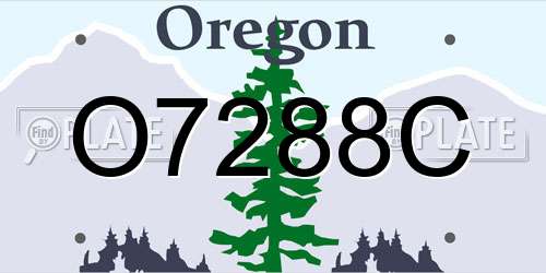 O7288C Oregon License Plate