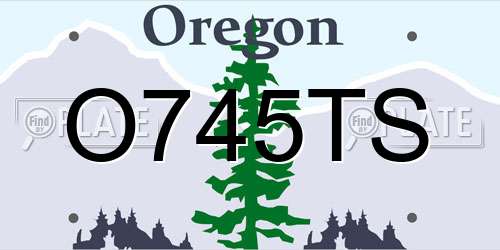 O745TS Oregon License Plate