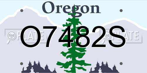 O7482S Oregon License Plate