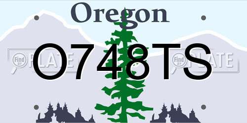 O748TS Oregon License Plate