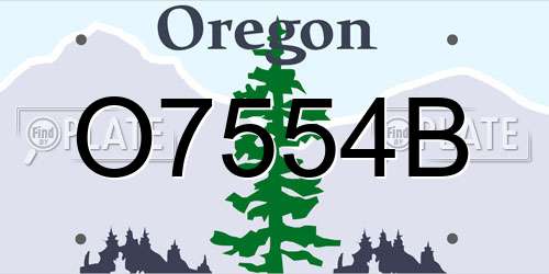 O7554B Oregon License Plate