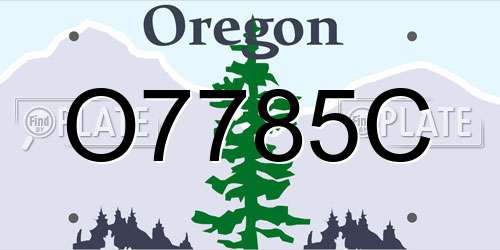 O7785C Oregon License Plate