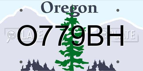 O779BH Oregon License Plate