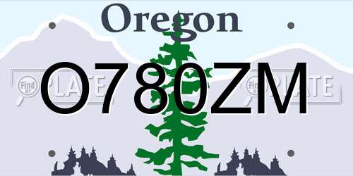 O780ZM Oregon License Plate
