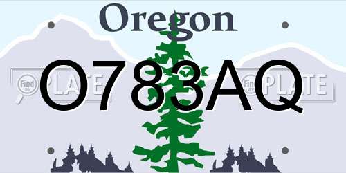 O783AQ Oregon License Plate