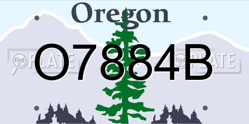 O7884B Oregon License Plate
