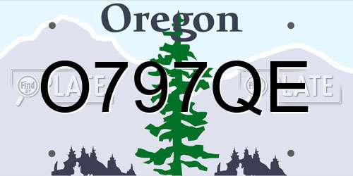 O797QE Oregon License Plate