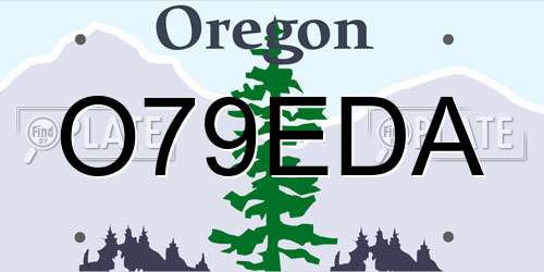 O79EDA Oregon License Plate