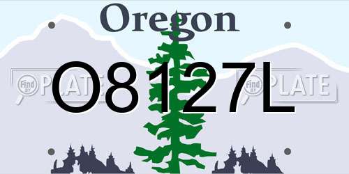 O8127L Oregon License Plate