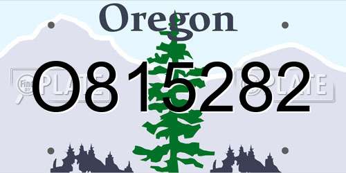 O815282 Oregon License Plate