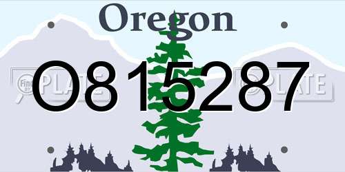 O815287 Oregon License Plate