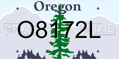 O8172L Oregon License Plate