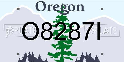 O8287I Oregon License Plate