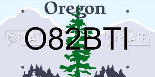 O82BTI Oregon License Plate