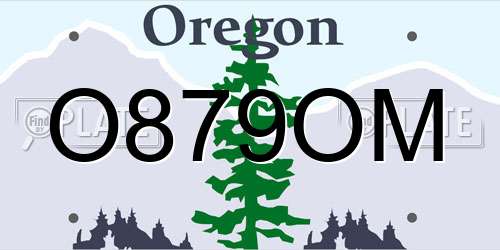 O879OM Oregon License Plate