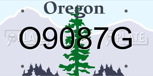 O9087G Oregon License Plate