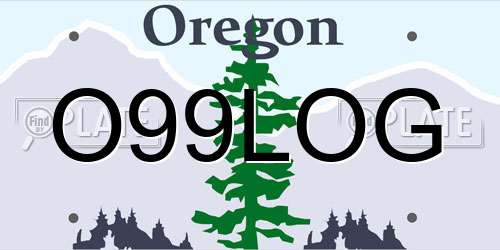 O99LOG Oregon License Plate