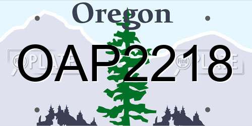 OAP2218 Oregon License Plate