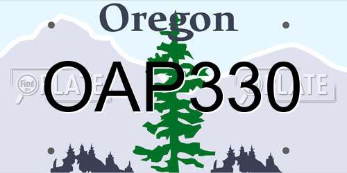 OAP330 Oregon License Plate