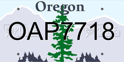 OAP7718 Oregon License Plate
