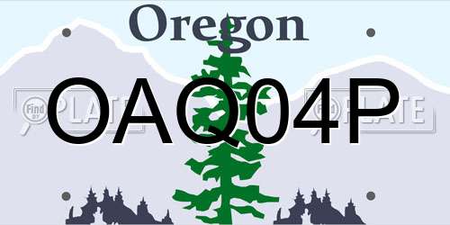 OAQ04P Oregon License Plate