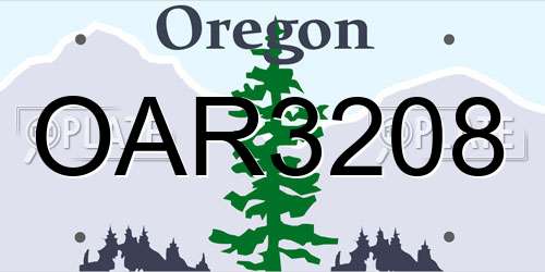 OAR3208 Oregon License Plate