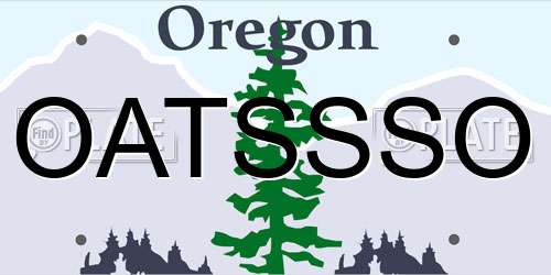 OATSSSO Oregon License Plate