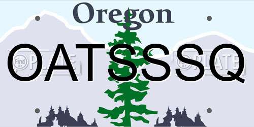OATSSSQ Oregon License Plate