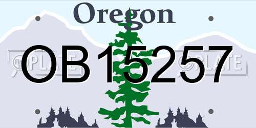 OB15257 Oregon License Plate