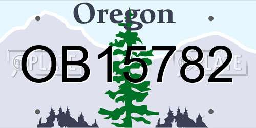 OB15782 Oregon License Plate