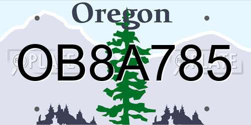 OB8A785 Oregon License Plate