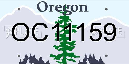 OC11159 Oregon License Plate