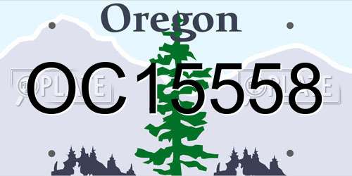 OC15558 Oregon License Plate