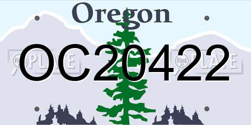 OC20422 Oregon License Plate