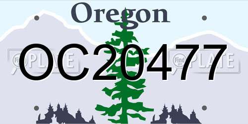 OC20477 Oregon License Plate