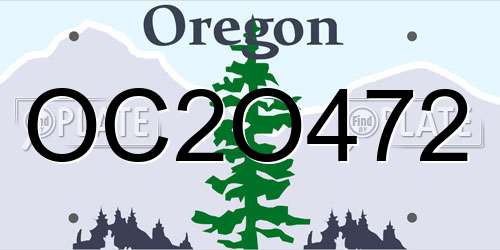 OC2O472 Oregon License Plate