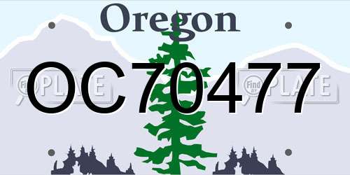 OC70477 Oregon License Plate