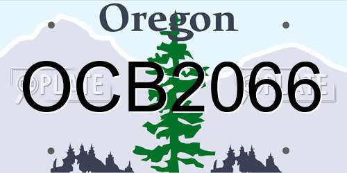 OCB2066 Oregon License Plate